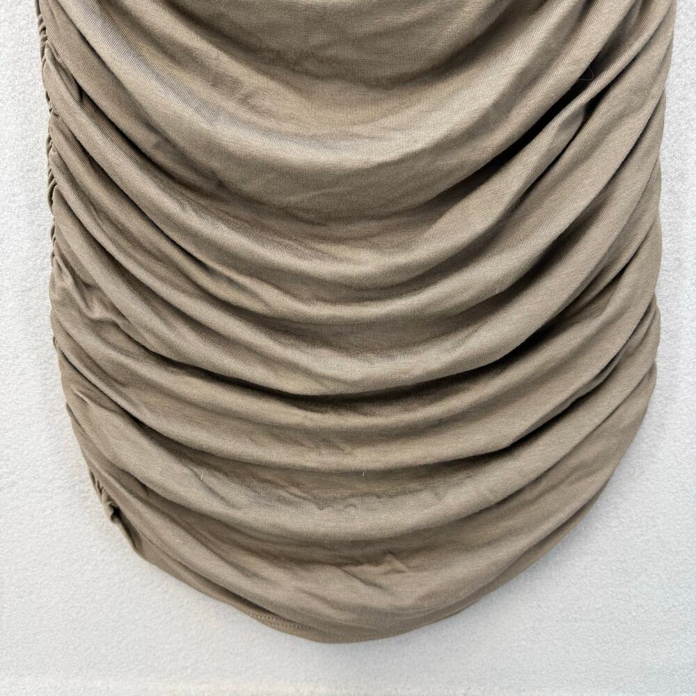 SuperTrash Dress Women's M Grey Mist (Brown) Dancy Rouched Sides NWT - Picture 6 of 13